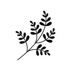 flower and leaf simple icon