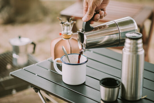 Brewing Coffee With Moka Pot