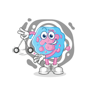 recommend clip art: cell hypnotizing cartoon. cartoon mascot vector