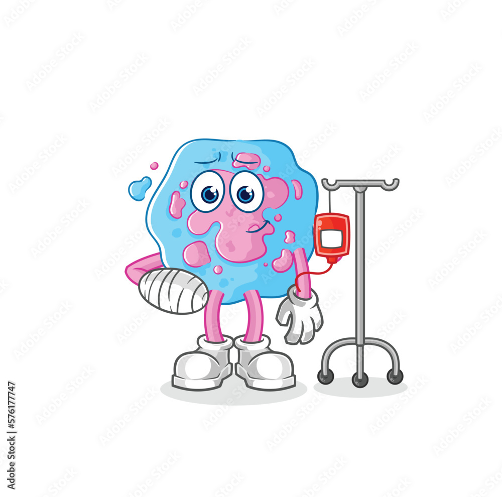 Canvas Prints cell sick in IV illustration. character vector