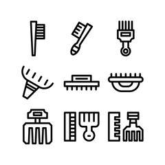 comb icon or logo isolated sign symbol vector illustration - high quality black style vector icons
