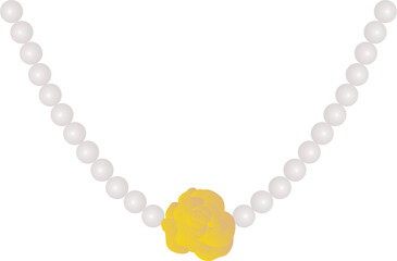 necklace rose gold with white pearl 2023022702