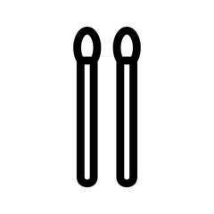 cotton buds icon or logo isolated sign symbol vector illustration - high quality black style vector icons
