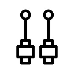 earrings icon or logo isolated sign symbol vector illustration - high quality black style vector icons
