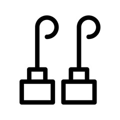 earrings icon or logo isolated sign symbol vector illustration - high quality black style vector icons
