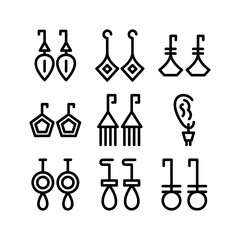 earrings icon or logo isolated sign symbol vector illustration - high quality black style vector icons
