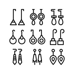 earrings icon or logo isolated sign symbol vector illustration - high quality black style vector icons
