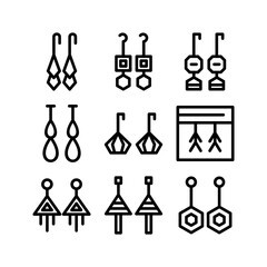earrings icon or logo isolated sign symbol vector illustration - high quality black style vector icons
