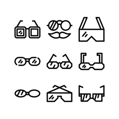 eye glasses icon or logo isolated sign symbol vector illustration - high quality black style vector icons
