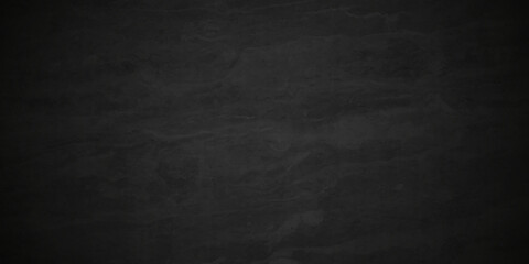 Black texture chalk board and black board background. stone concrete texture grunge backdrop background anthracite panorama. Panorama dark grey black slate background or texture.