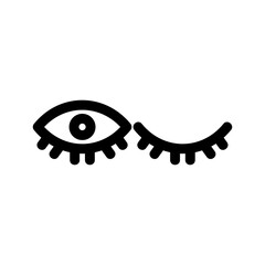eyelashes icon or logo isolated sign symbol vector illustration - high quality black style vector icons
