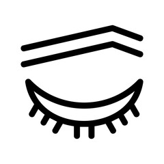 eyelashes icon or logo isolated sign symbol vector illustration - high quality black style vector icons
