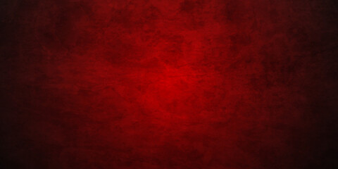 Dark red grunge textured concrete backdrop background. Panorama dark red black slate background or texture. Vector red grunge concrete texture. Stone wall background.