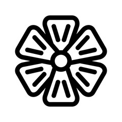 hibiscus icon or logo isolated sign symbol vector illustration - high quality black style vector icons
