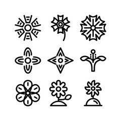 hibiscus icon or logo isolated sign symbol vector illustration - high quality black style vector icons
