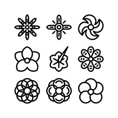 hibiscus icon or logo isolated sign symbol vector illustration - high quality black style vector icons
