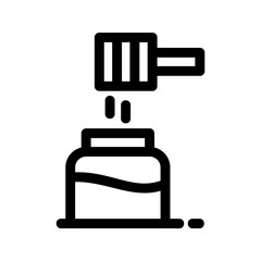 honey dipper icon or logo isolated sign symbol vector illustration - high quality black style vector icons
