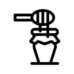 honey dipper icon or logo isolated sign symbol vector illustration - high quality black style vector icons
