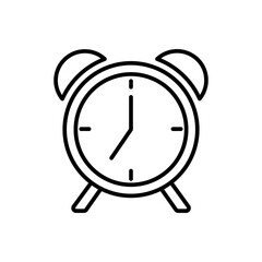 alarm clock icon isolated on white