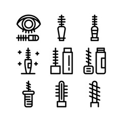 Naklejka premium mascara icon or logo isolated sign symbol vector illustration - high quality black style vector icons 