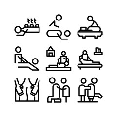 massage icon or logo isolated sign symbol vector illustration - high quality black style vector icons
