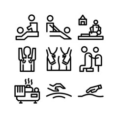 massage icon or logo isolated sign symbol vector illustration - high quality black style vector icons
