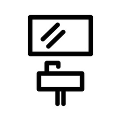 mirror icon or logo isolated sign symbol vector illustration - high quality black style vector icons
