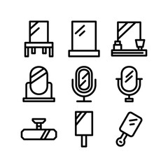 mirror icon or logo isolated sign symbol vector illustration - high quality black style vector icons
