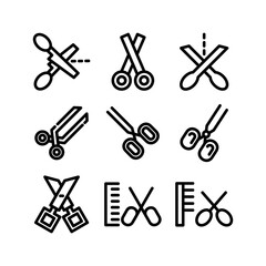 scissor icon or logo isolated sign symbol vector illustration - high quality black style vector icons
