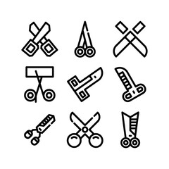 scissor icon or logo isolated sign symbol vector illustration - high quality black style vector icons
