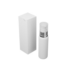 cosmetic bottle with transparent background, rendered in high quality, suitable for product and mockup
