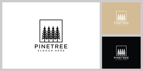 pine tree logo vector design template