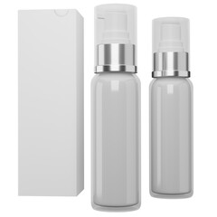 cosmetic bottle with transparent background, rendered in high quality, suitable for product and mockup