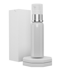 cosmetic bottle with transparent background, rendered in high quality, suitable for product and mockup