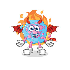 cell archaeologists with fossils mascot. cartoon vector