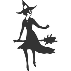 Witchs Epiphany Vintage Illustration Vector