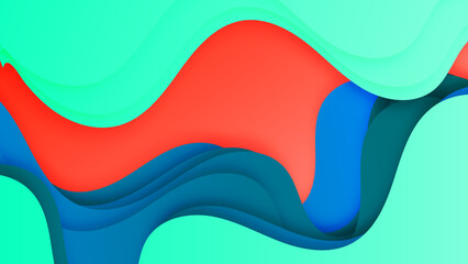 Colorful wave curve vector background. Vibrant waves colorful curve vector background