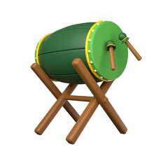 mosque drum for ramadan in 3d ilustration of ramadhan islamic theme
