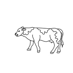 Cow Line Icon