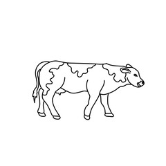 Cow Line Icon