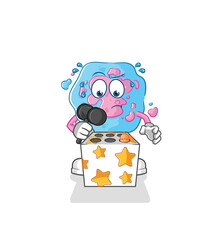 cell Chinese with lanterns illustration. character vector