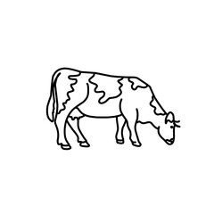 Obraz na płótnie Canvas Cow Line Icon