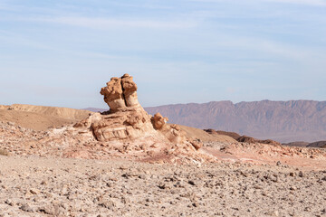 Fototapeta na wymiar Fantastically beautiful landscape in the national park Timna, near the city of Eilat, in southern Israel