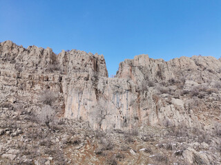 Fototapeta premium Rocky mountain formed on cliffs(şırnak region) 