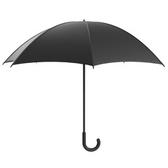 Black umbrella isolated on transparent background
