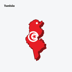 Tunisia Nation Flag Map Infographic