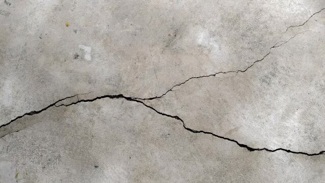 Cracked texture concrete floor cement wall broken