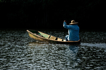 person in boat