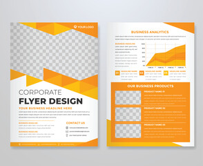 brochure template a4 corporate flyer, business annual report, minimalist style, modern layout, company presentation