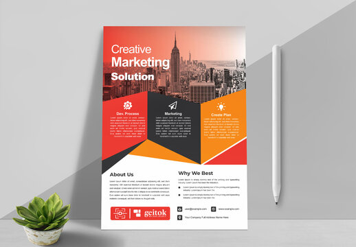 Marketing Solution Flyer Design Template